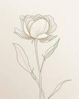 Lotus Blume Vektor Illustration mit Linie Kunst , generieren ai foto