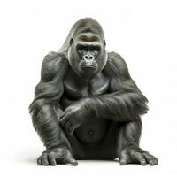 jung Silberrücken Gorilla, generieren ai foto