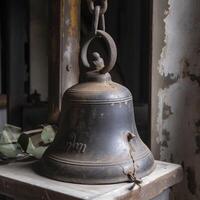 Kirche Metall Glocke ai generiert foto