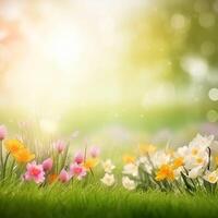 Frühling natürlich Hintergrund ai generiert foto