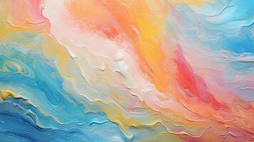 abstrakt bunt Öl Gemälde Hintergrund. Illustration ai generativ foto