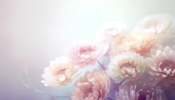 Sanft verträumt Süss Blume zum Liebe Romantik Hintergrund, generativ ai foto