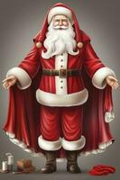 Santa claus weht Magie Schnee von seine Hände, generieren ai foto