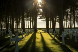 National Friedhof, generieren ai foto