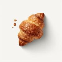 Croissant oder Halbmond Brot ist ein Art von Gebäck Ursprung von Frankreich. ai generiert. foto