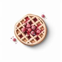 rot Bohne Waffel Snack Nachtisch. ai generiert foto