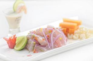 Ceviche Dish Symbol der peruanischen Gastronomie Peru foto