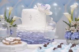 Kuchen für die katholische Taufe foto
