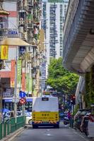 Ansicht einer Straße in Macao City, China, 2020