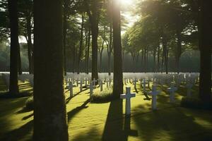 National Friedhof, generieren ai foto