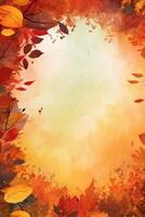 Poster Hintergrund zum Herbst fest. Illustration ai generativ foto