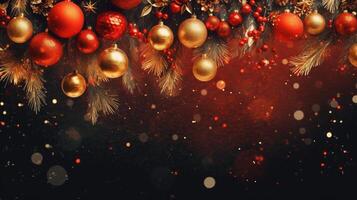 Weihnachten Urlaub Hintergrund. Illustration ai generativ foto