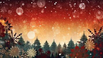 Weihnachten Urlaub Hintergrund. Illustration ai generativ foto