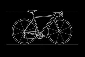 Straße Fahrrad Logo auf dunkel Hintergrund generativ ai foto