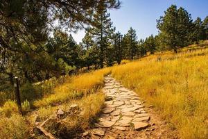 Sommertag im Chautauqua Park in Boulder, Colorado foto