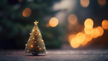 Weihnachten Baum Hintergrund. Illustration ai generativ foto