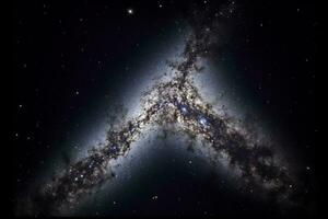 Fotografieren das kompliziert Einzelheiten von das Triangulum Galaxis, ein Spiral- Galaxis gelegen im das Konstellation Dreieck, mit spezialisiert Kameras und Teleskope, generieren ai foto