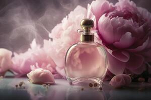 Süss Rose Parfüm , Liebe Romantik Geschenk Jahrestag , generativ ai foto