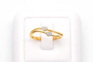 Diamantring 9 Karat Gold foto