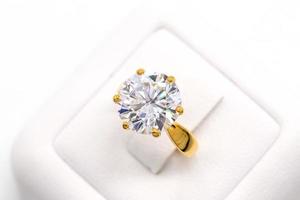 Diamantring 9 Karat Gold foto