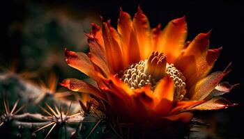 beschwingt Sonnenblume Blütenblätter sich aalen im Sommer- Hitze generiert durch ai foto