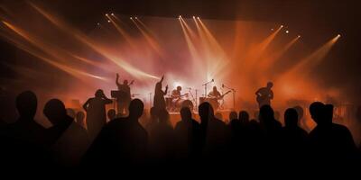 abstrakt Bild von ein Musik- Konzert ai generiert foto