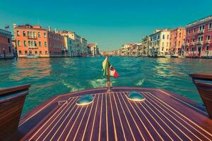 Venedig Italien Wasser Taxi foto
