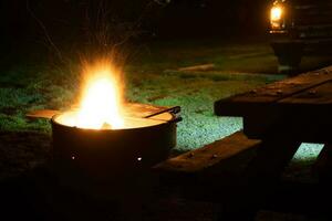 Campingplatz Lagerfeuer Platz foto