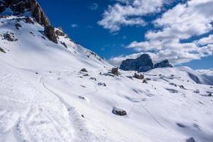 weiße Täler in den Dolomiten