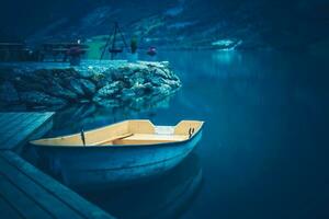Boot und das Gletscher See foto