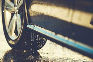 Auto Waschen Einzelheiten Nahansicht foto