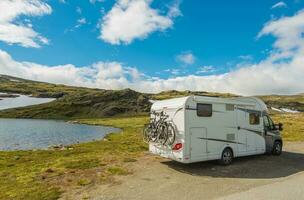 wild Camping im ein Wohnmobil foto