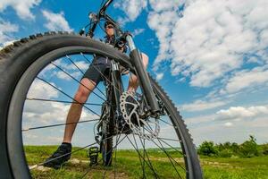 Berg Fahrrad Flucht foto