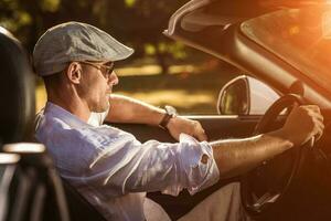 heiß Tag Cabrio Straße Ausflug foto