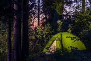 Camping im ein Wald foto