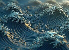 asiatisch Linie Welle Muster erstellt mit generativ ai Technologie. foto