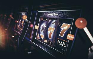 Reihe von Vegas Slot Maschine foto