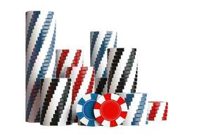 Stapel von Kasino Glücksspiel Chips 3d Grafik foto