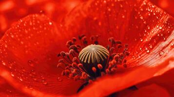 Mohn Blumen. Illustration ai generativ foto