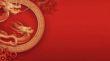 Chinesisch Neu Jahr Hintergrund. Illustration ai generativ foto