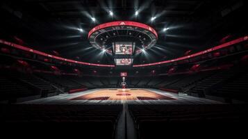 Basketball Stadion. Illustration ai generativ foto