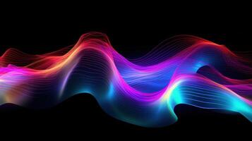 lebendig holographisch Neon- Hintergrund. Illustration ai generativ foto