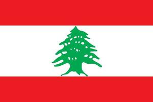 das offiziell Strom Flagge von das Republik von Libanon. das National Flagge von das Republik von Libanon. Illustration. foto