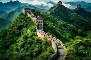 großartig China Mauer ai generativ foto