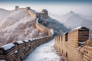 großartig China Mauer ai generativ foto