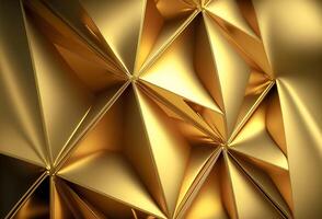 golden polygonal Lizenzgebühren ein luxuriös Hintergrund ai generiert foto