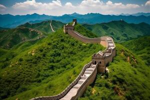 das großartig Mauer von China ai generativ foto