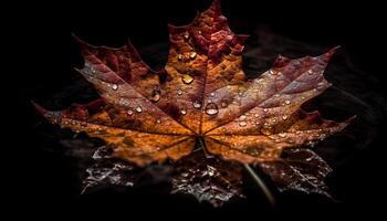 beschwingt Ahorn Blatt, Herbst Schönheit im Natur generativ ai foto