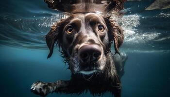 Loyalität und Freundschaft im unter Wasser Tauchen Tauchen generativ ai foto