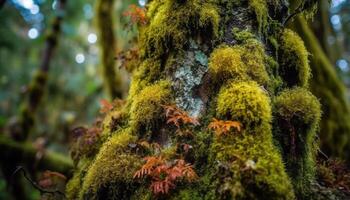 Herbst Blätter auf beschwingt Ahorn Baum Ast generiert durch ai foto